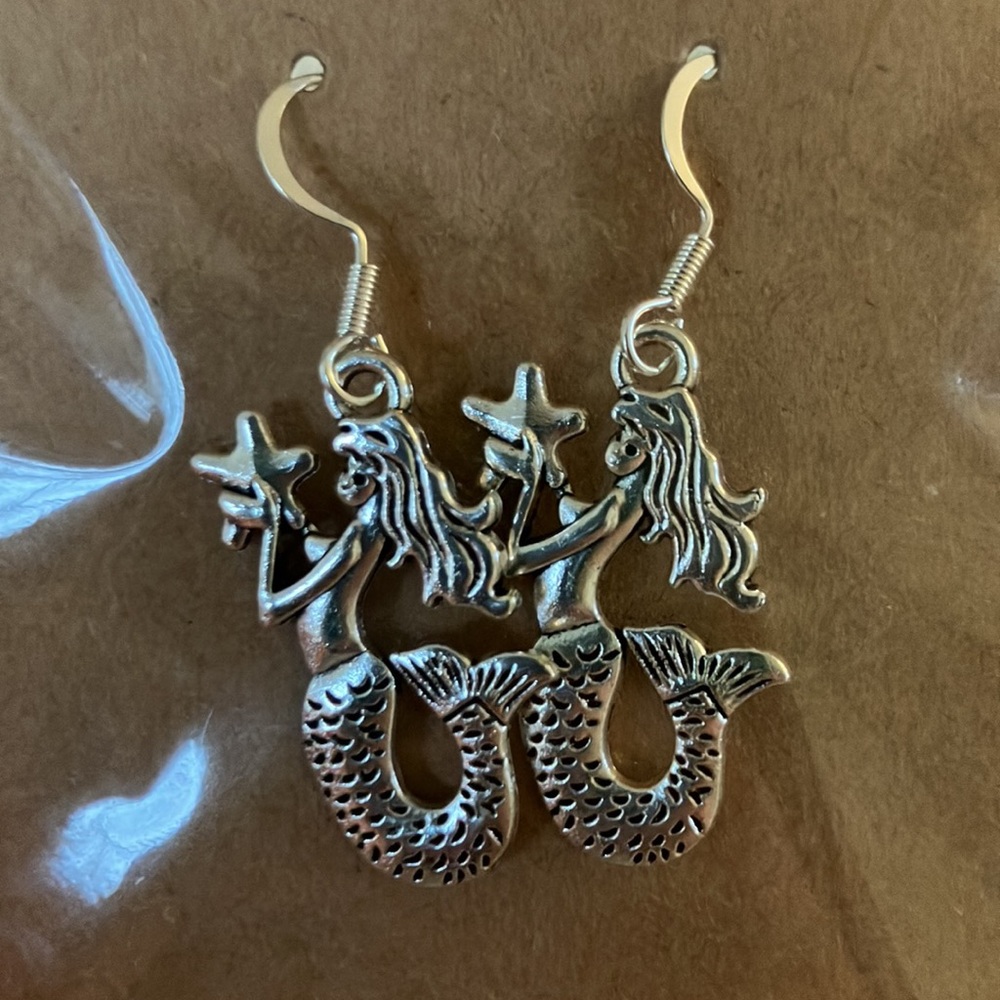 Silver Mermaid Earrings